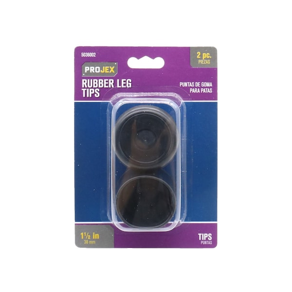 Projex Projex Rubber Leg Tip Black Round 1-1/2 in. W 2 pk P0086 - main